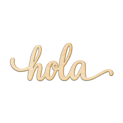 hola Wood Sign