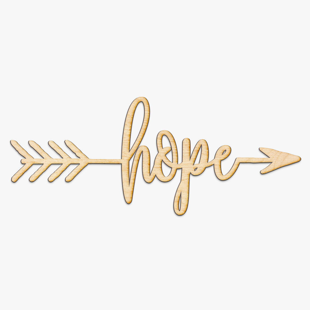 Hope Arrow Wood Sign