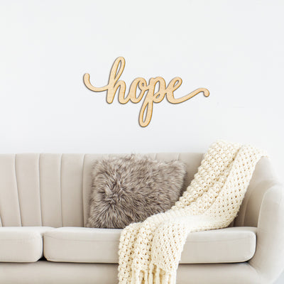 hope Wood Sign