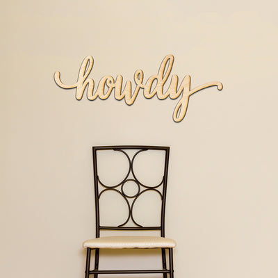 howdy Wood Sign
