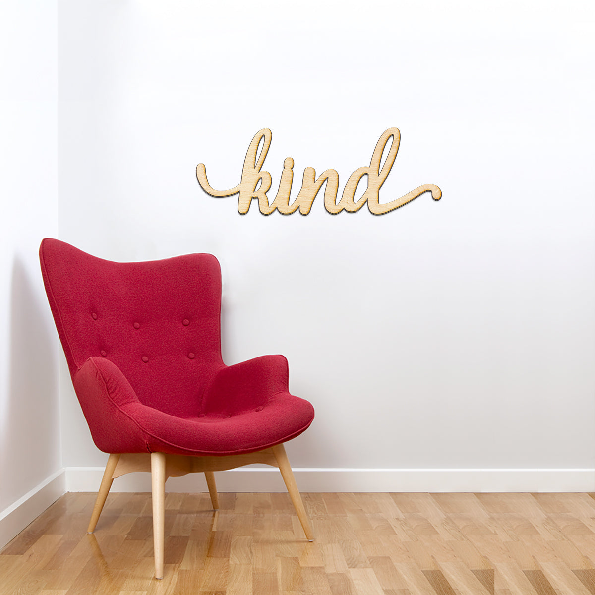 kind Wood Sign