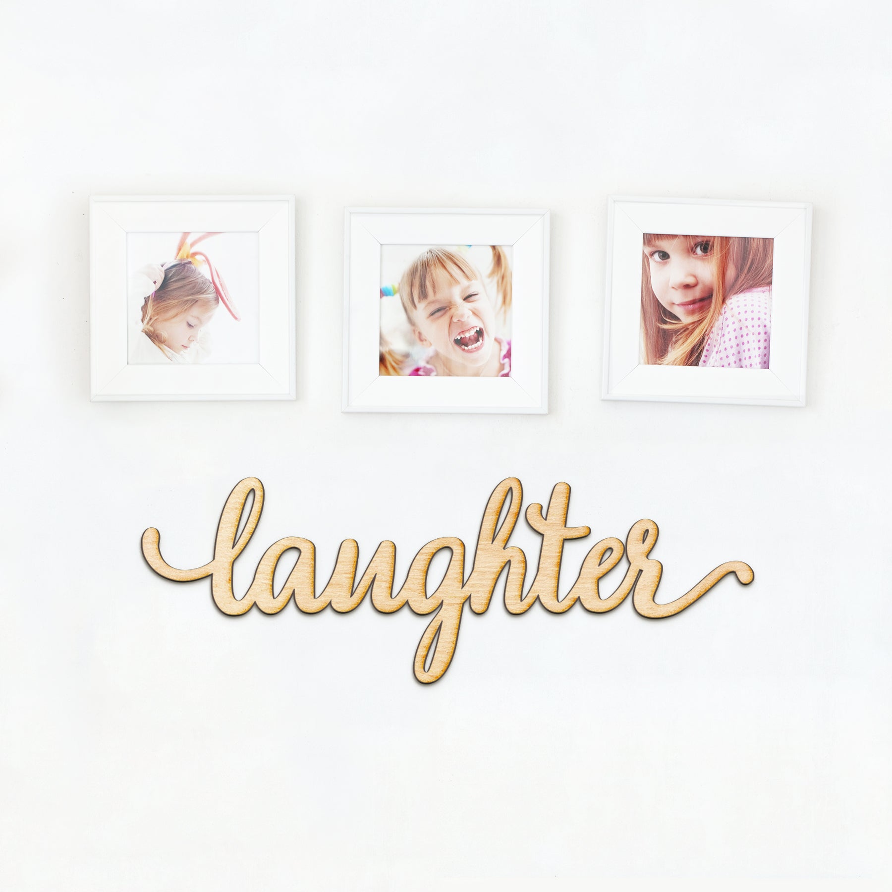 laughter Wood Sign