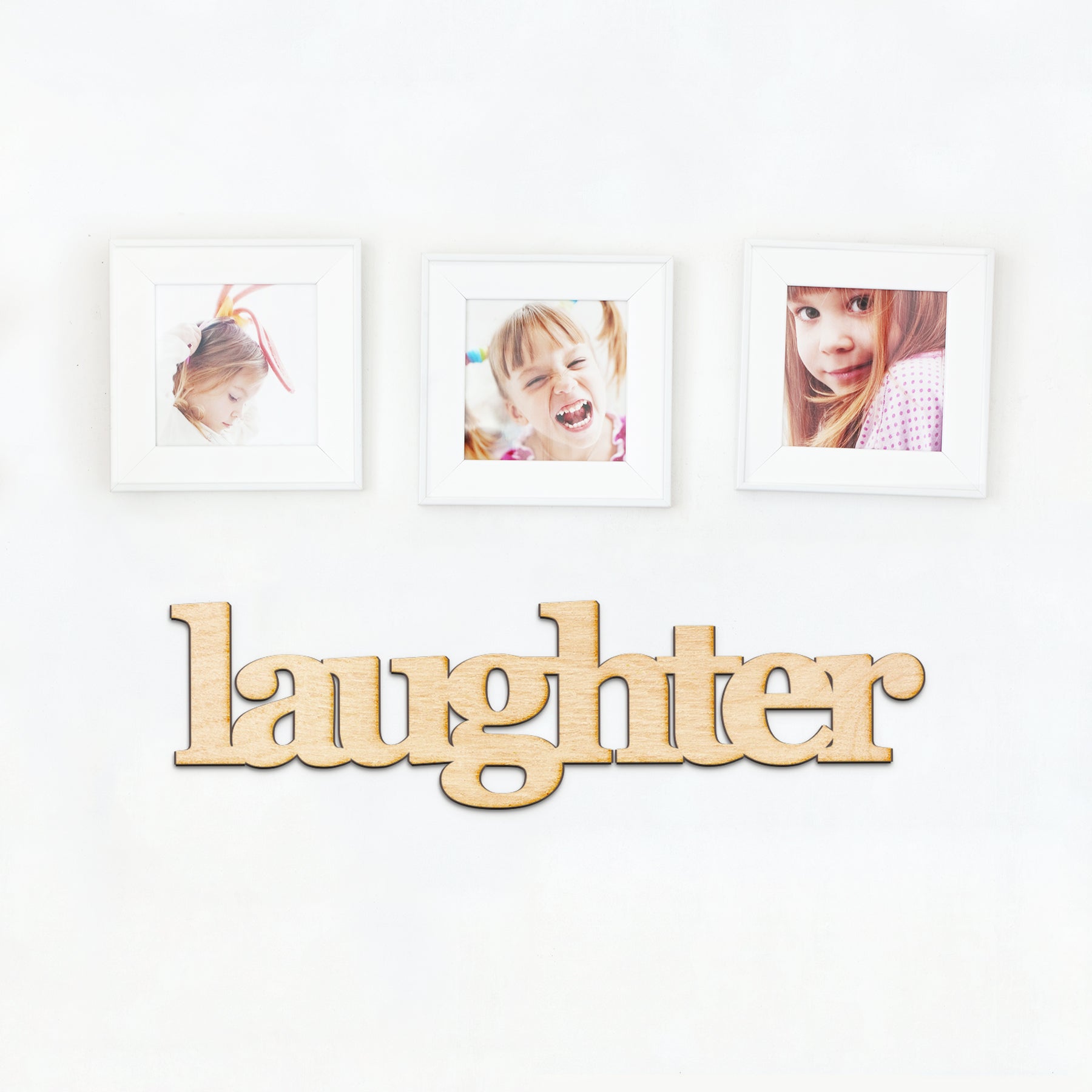 laughter Wood Sign