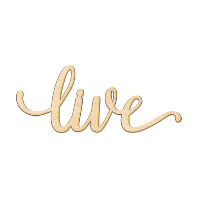 live Wood Sign