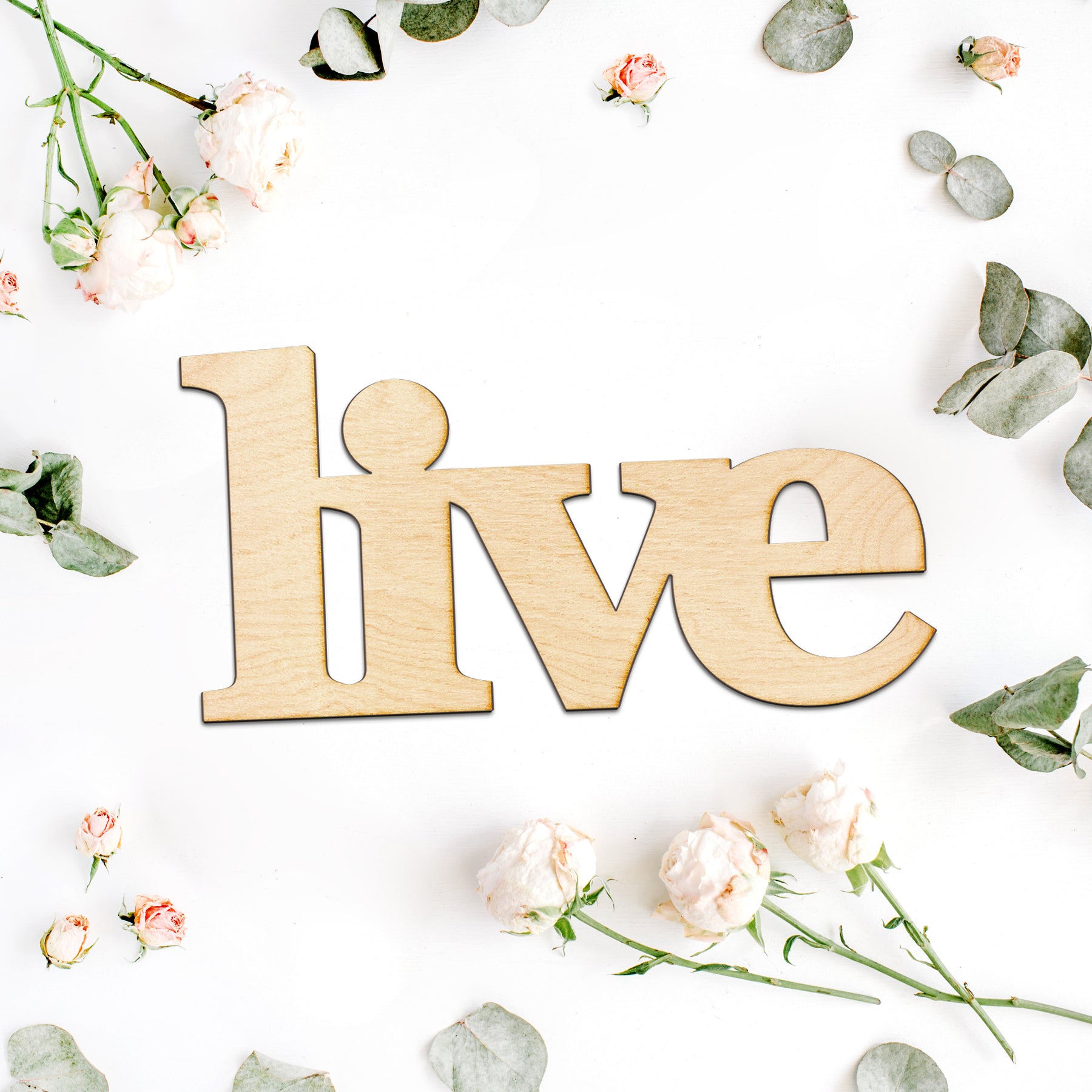 live Wood Sign