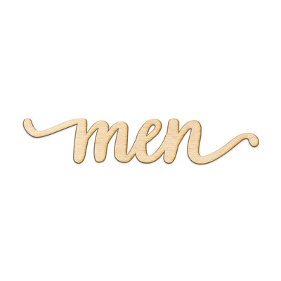 men Wood Sign