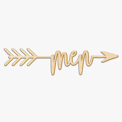 Men Arrow Wood Sign