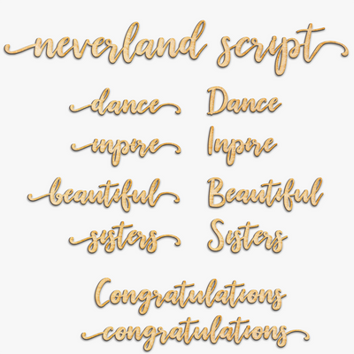 Custom Neverland Script Word Wood Sign