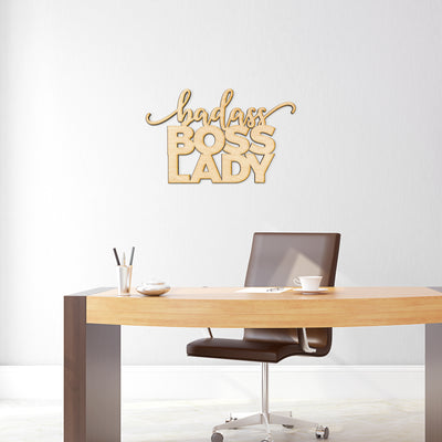 Badass Boss Lady Wood Cut