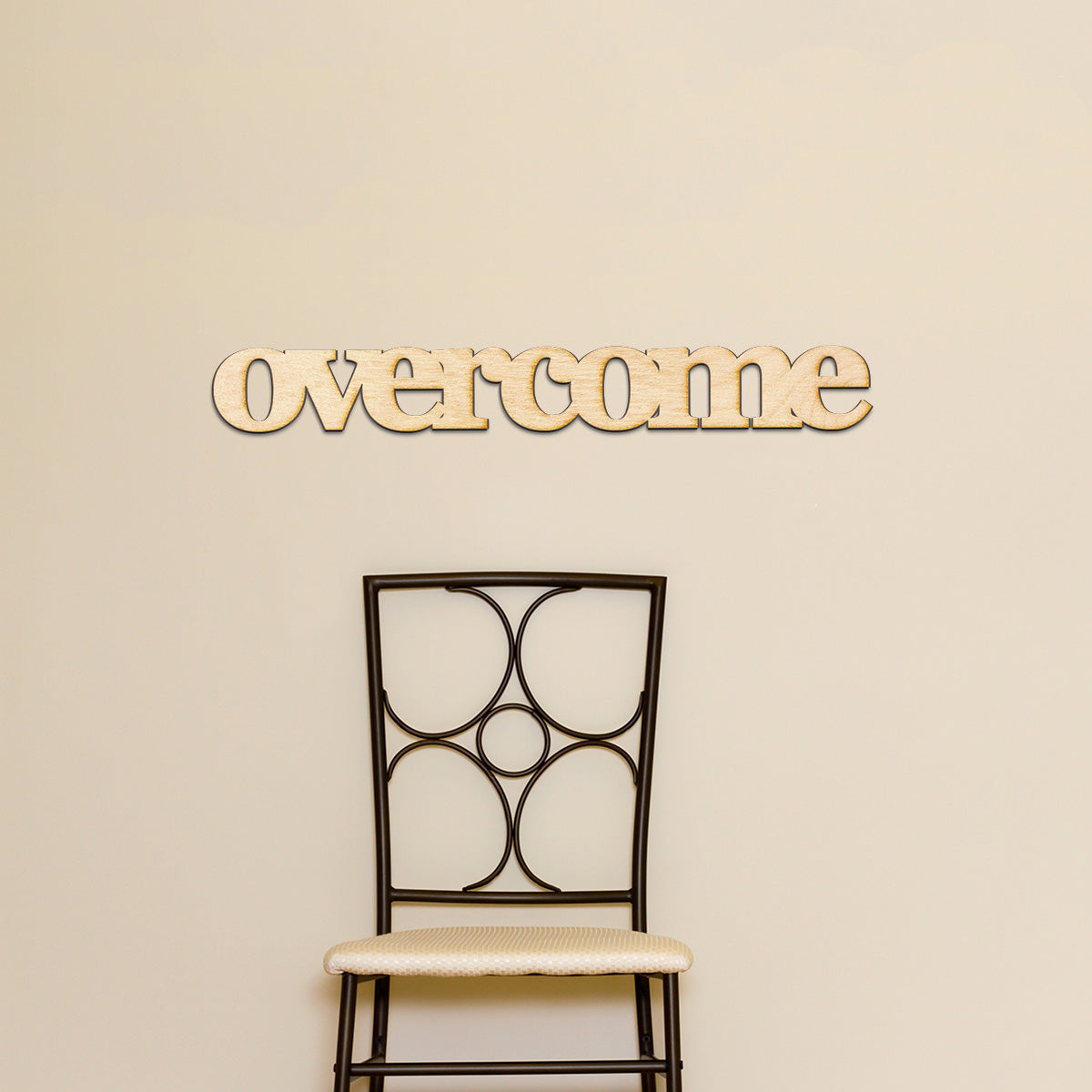 overcome Wood Sign
