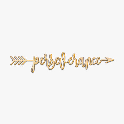Perseverance Arrow Wood Sign