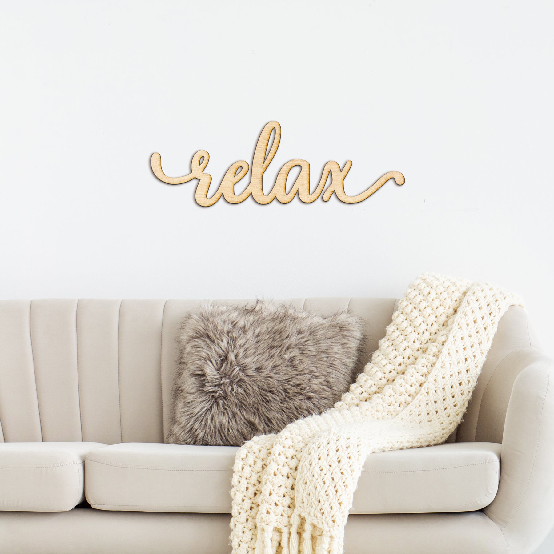relax Wood Sign