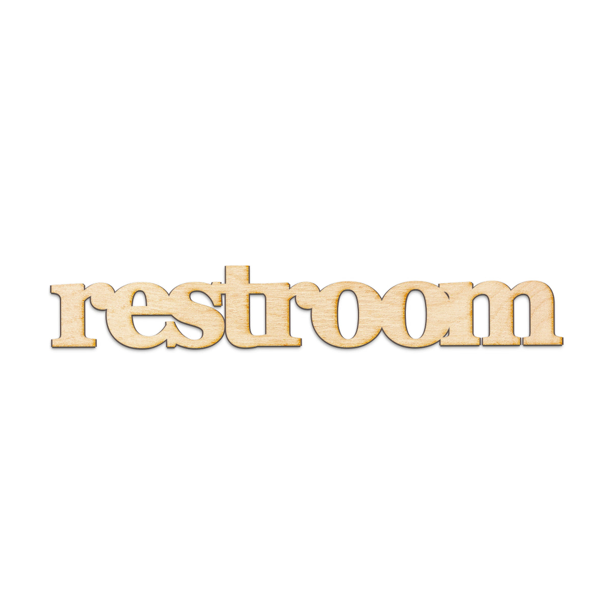 restroom Wood Sign
