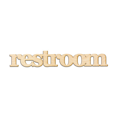 restroom Wood Sign