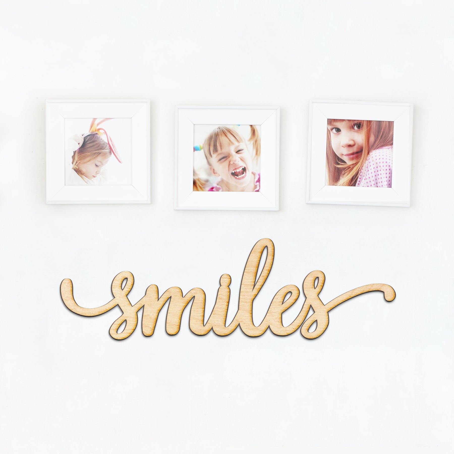 smiles Wood Sign