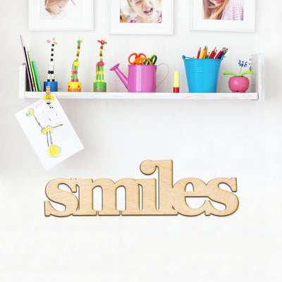 smiles Wood Sign