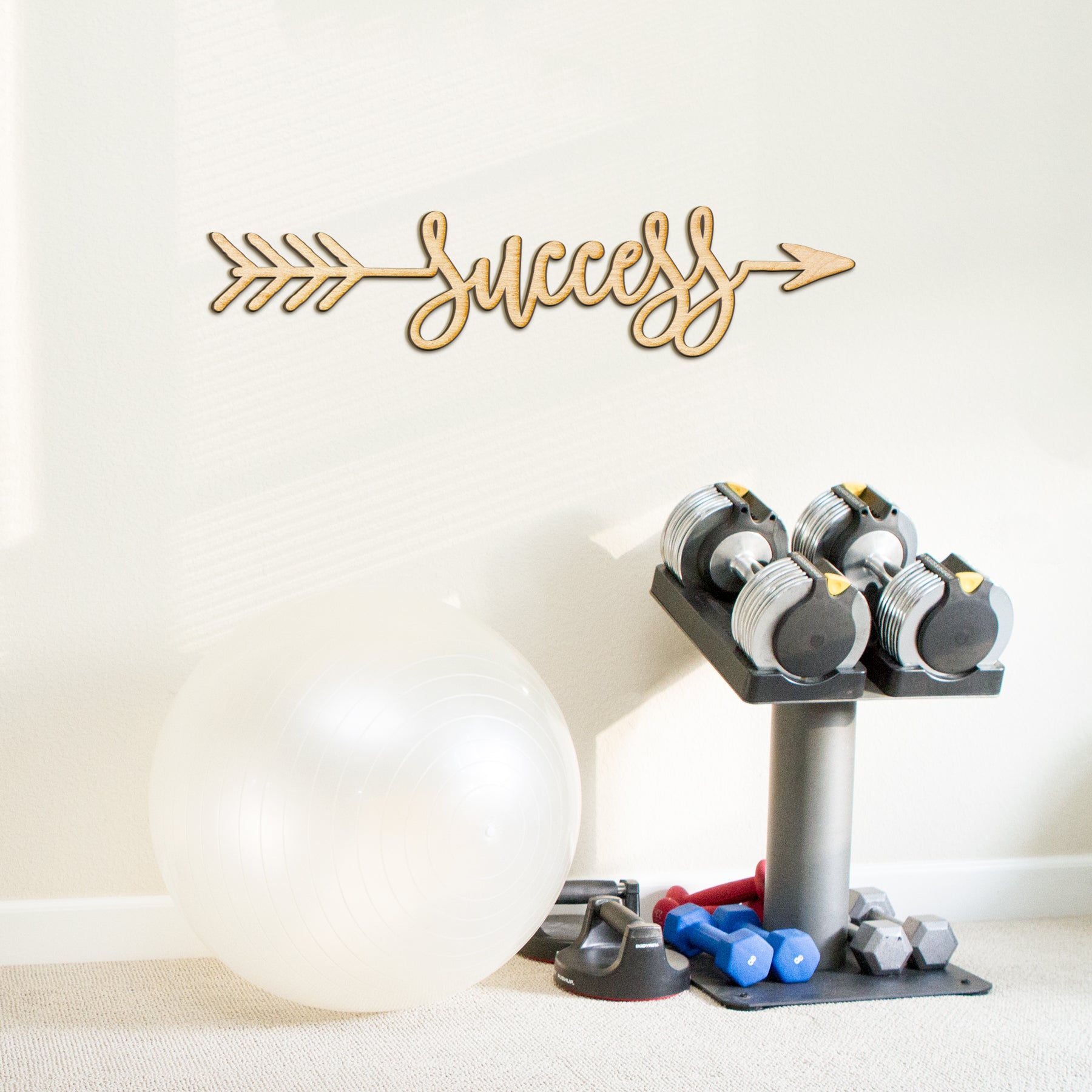 Success Arrow Wood Sign