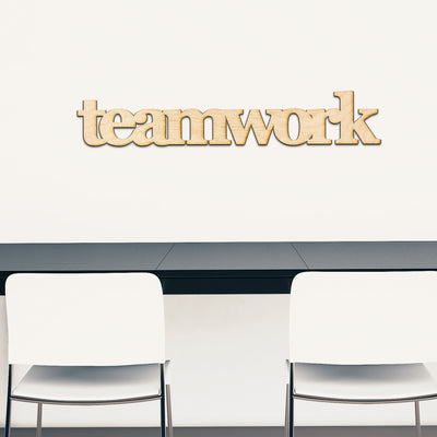 teamwork Wood Sign