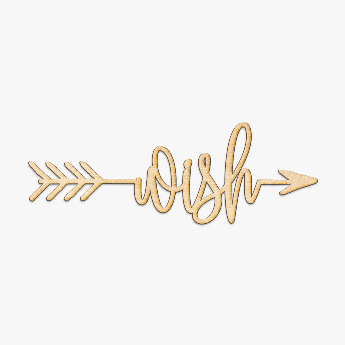 Wish Arrow Wood Sign