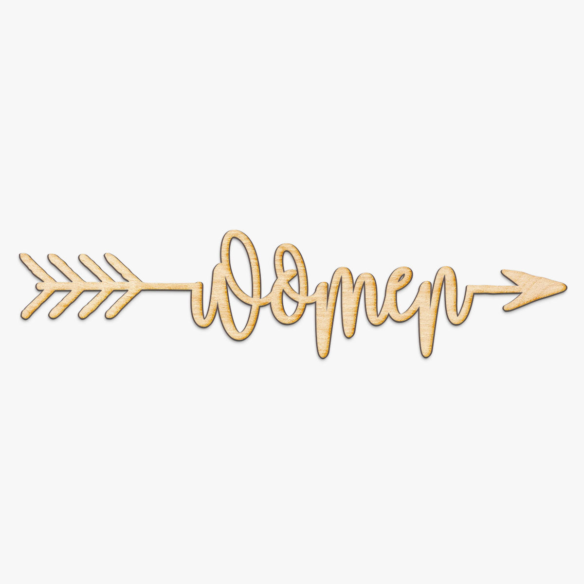 Women Arrow Wood Sign