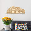 Adventure Awaits Wood Engraved Sign