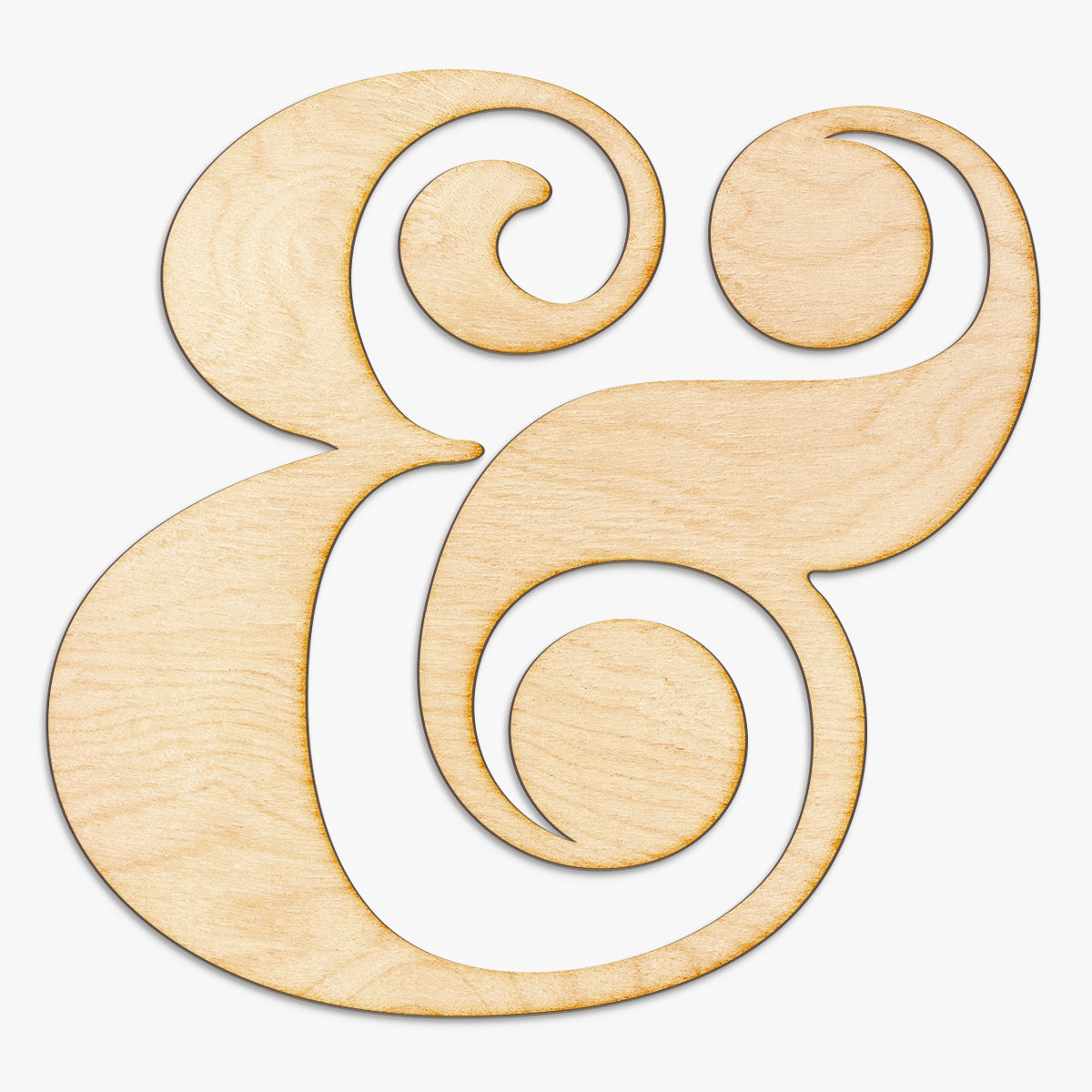 Ampersand Cut Wood Sign