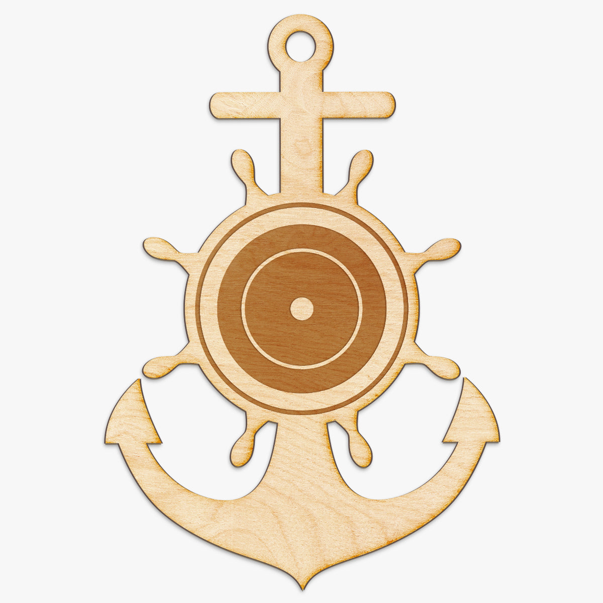 Anchor Engraved Wood Sign