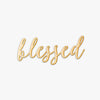 Script Blessed Wood Sign