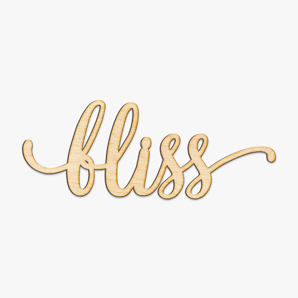 Bliss Script Wood Cut Sign