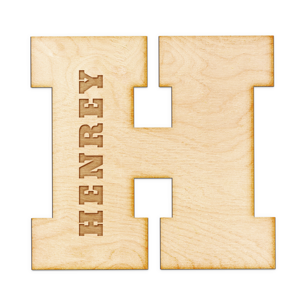 Navy Block Font Decorative Wooden Block Letters A - Z – Rustic Marlin