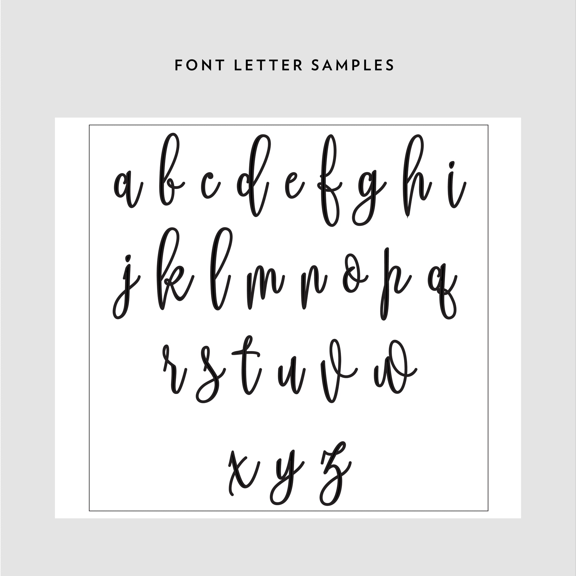 Painted Script Wood Letters - Cursive Signs in Unique Fonts