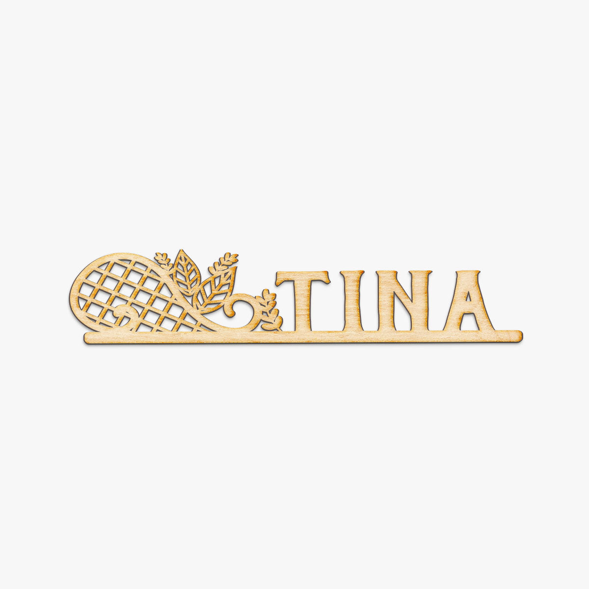 Lattice Name Custom Wood Cut Sign