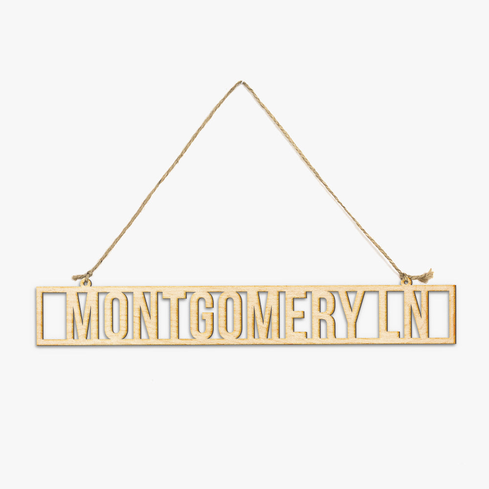 "Everglade" Street Sign Custom Wood Cutout Sign