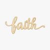Faith Script Wood Cut Sign