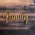 Family Script Wood Cut Sign