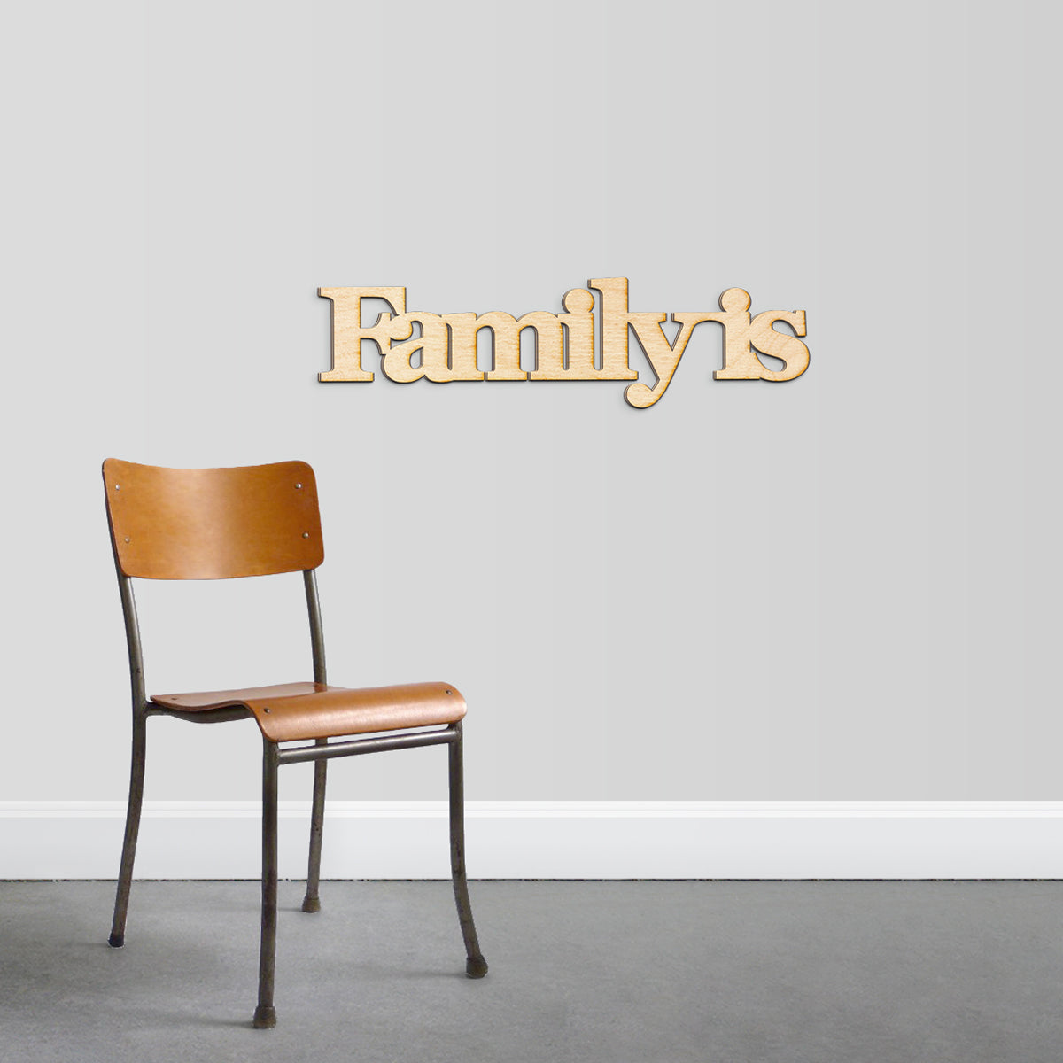 Family-is Wood Sign