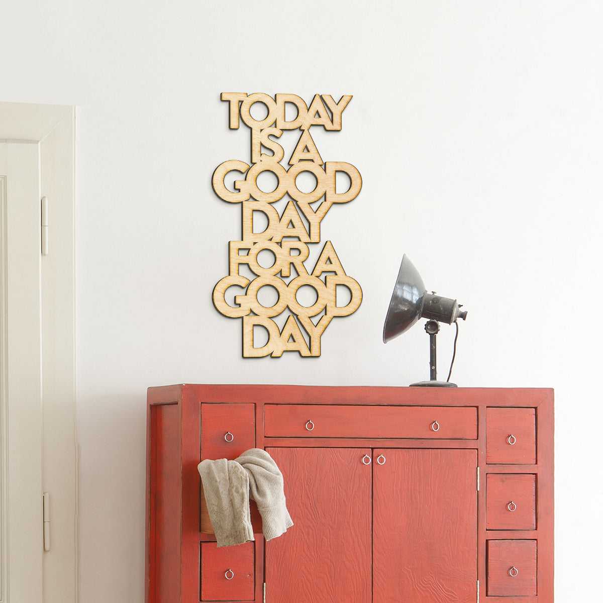 Good Day Wood Cut Sign