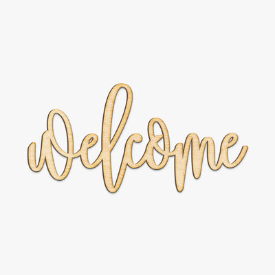 Hand Drawn Welcome Wood Sign