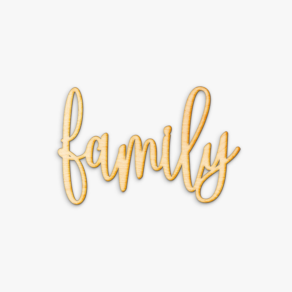 Hand Drawn Family Wood Sign