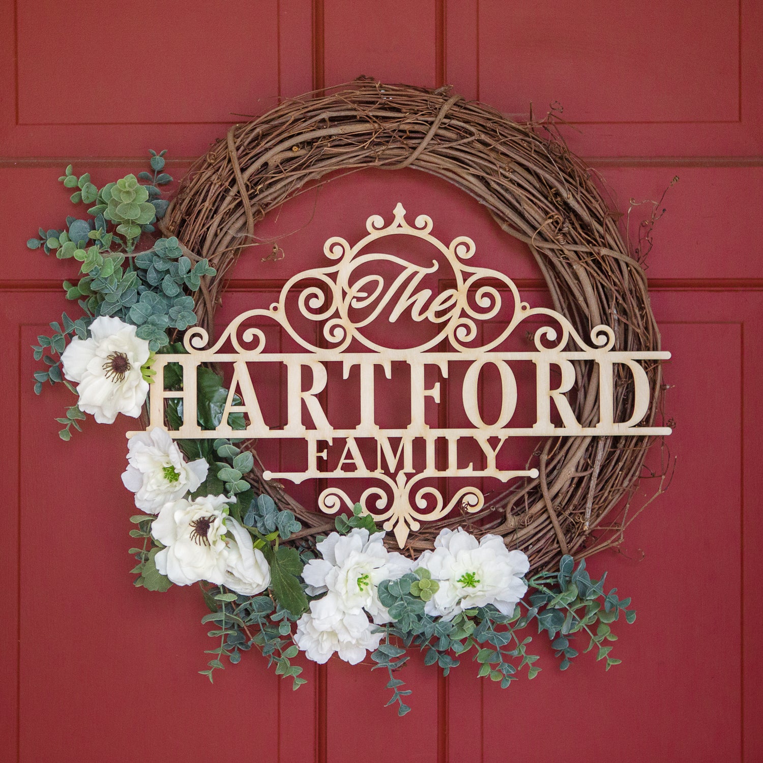 Hartford Family Name Custom Wood Sign