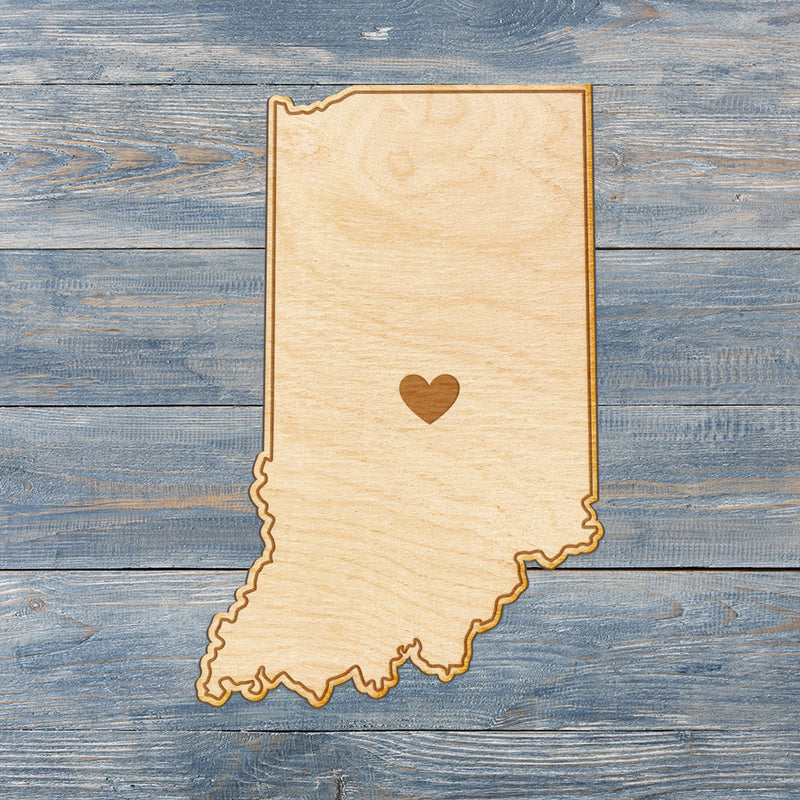 Indiana Cut Sign With Custom Engraved Heart Placement