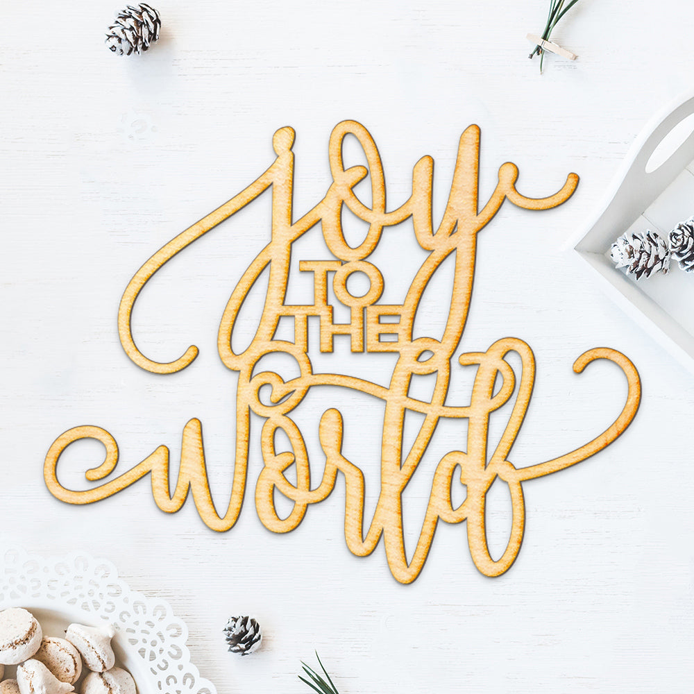 Joy to the World Wood Cut Sign