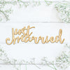 Just Married Wood Cut Sign