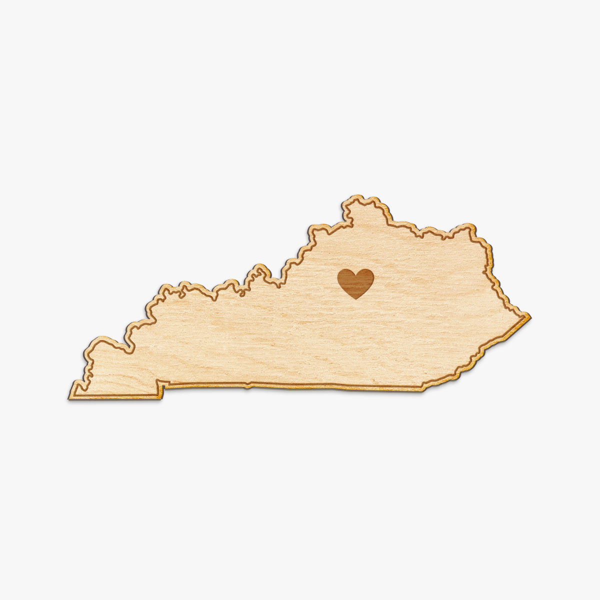 Kentucky Cut Sign With Custom Engraved Heart Placement