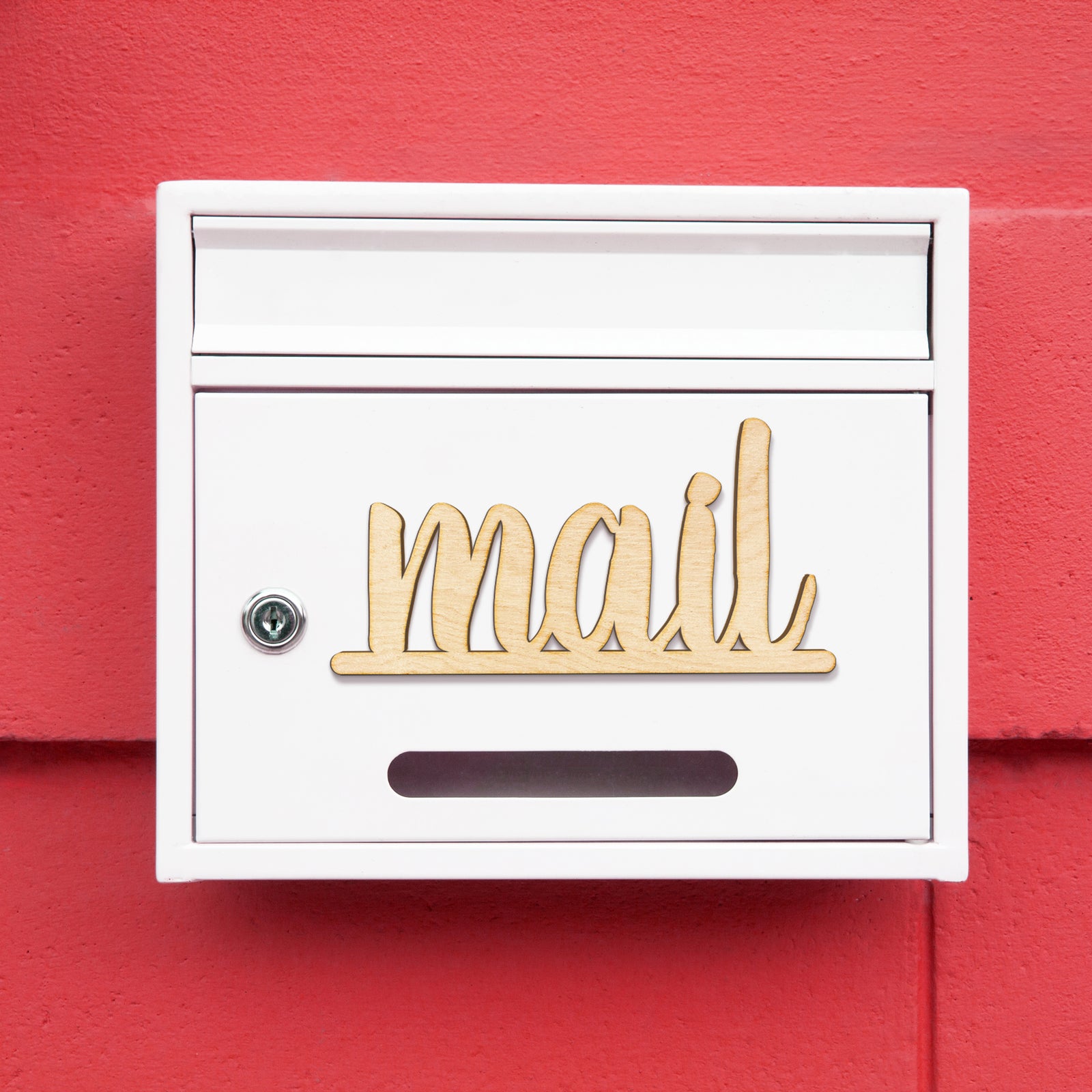 Mail Script Wood Sign