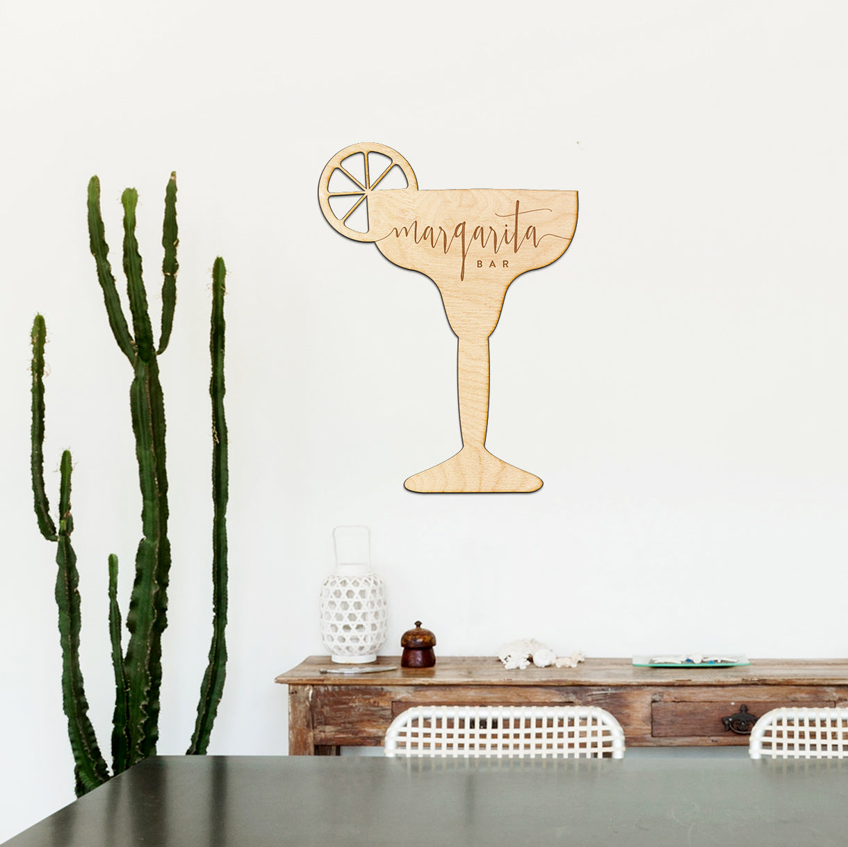 Margarita Bar Engraved Wood Sign