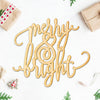 Merry & Bright Wood Cut Sign