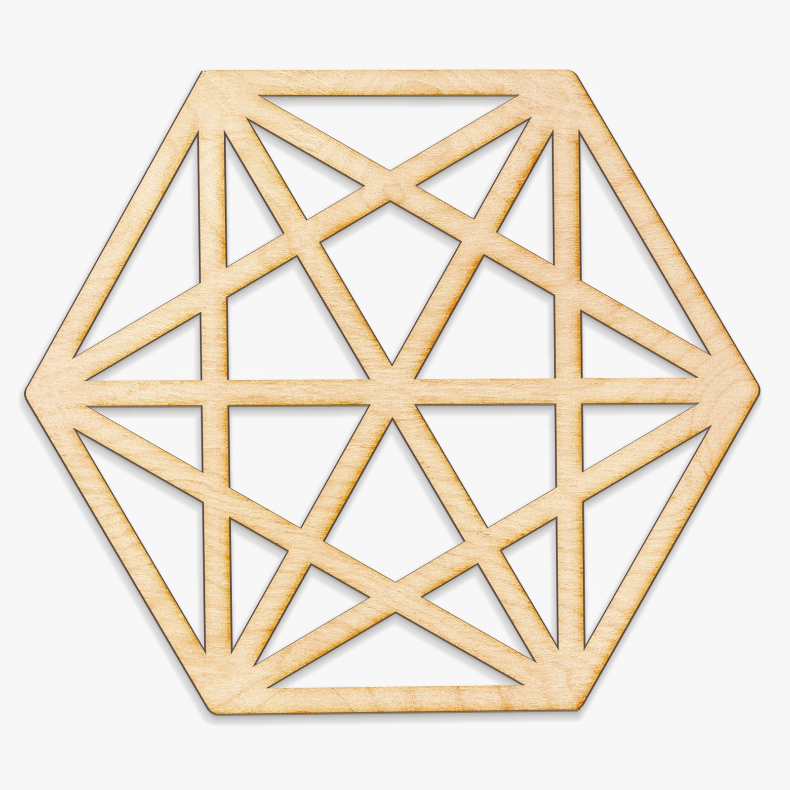 Octahedron Wood Cut