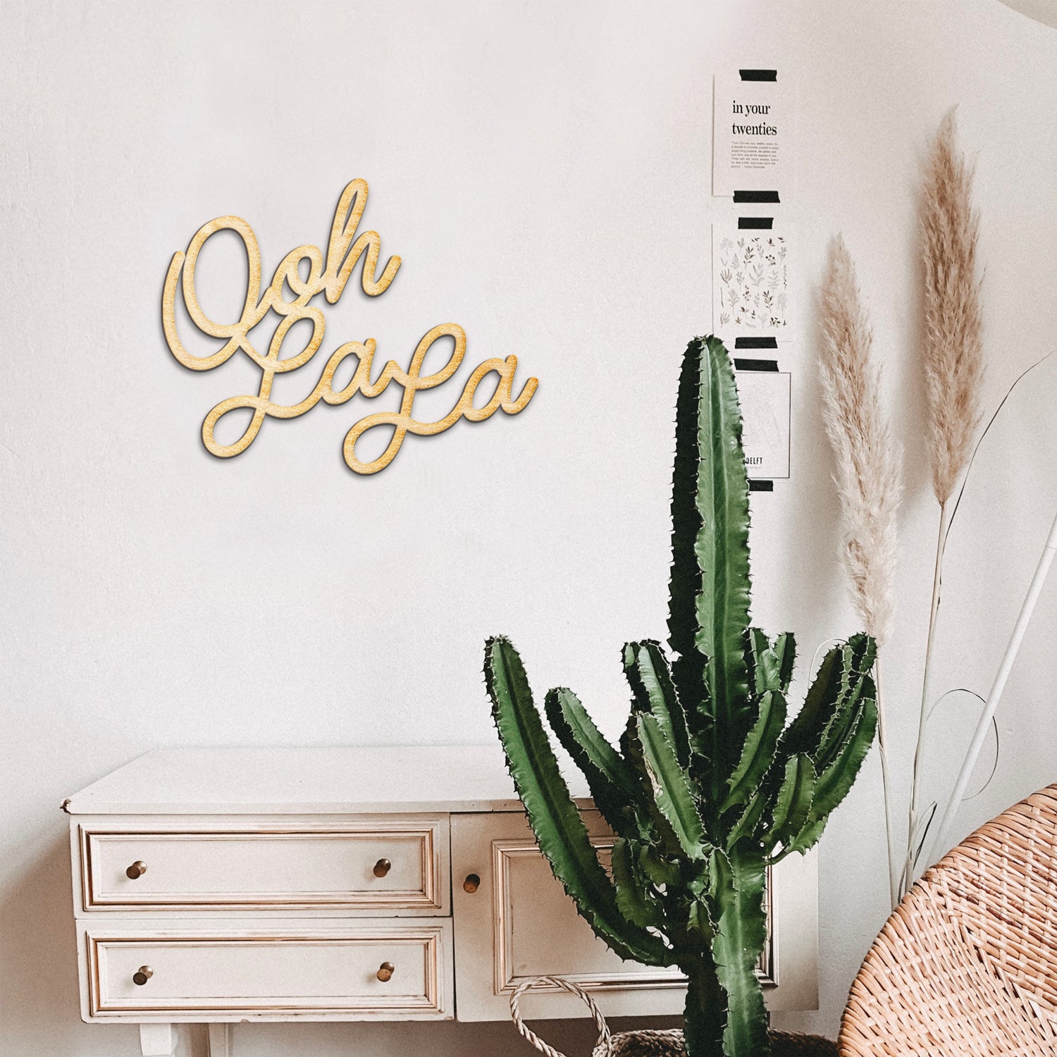 Ooh La La Script Wood Sign