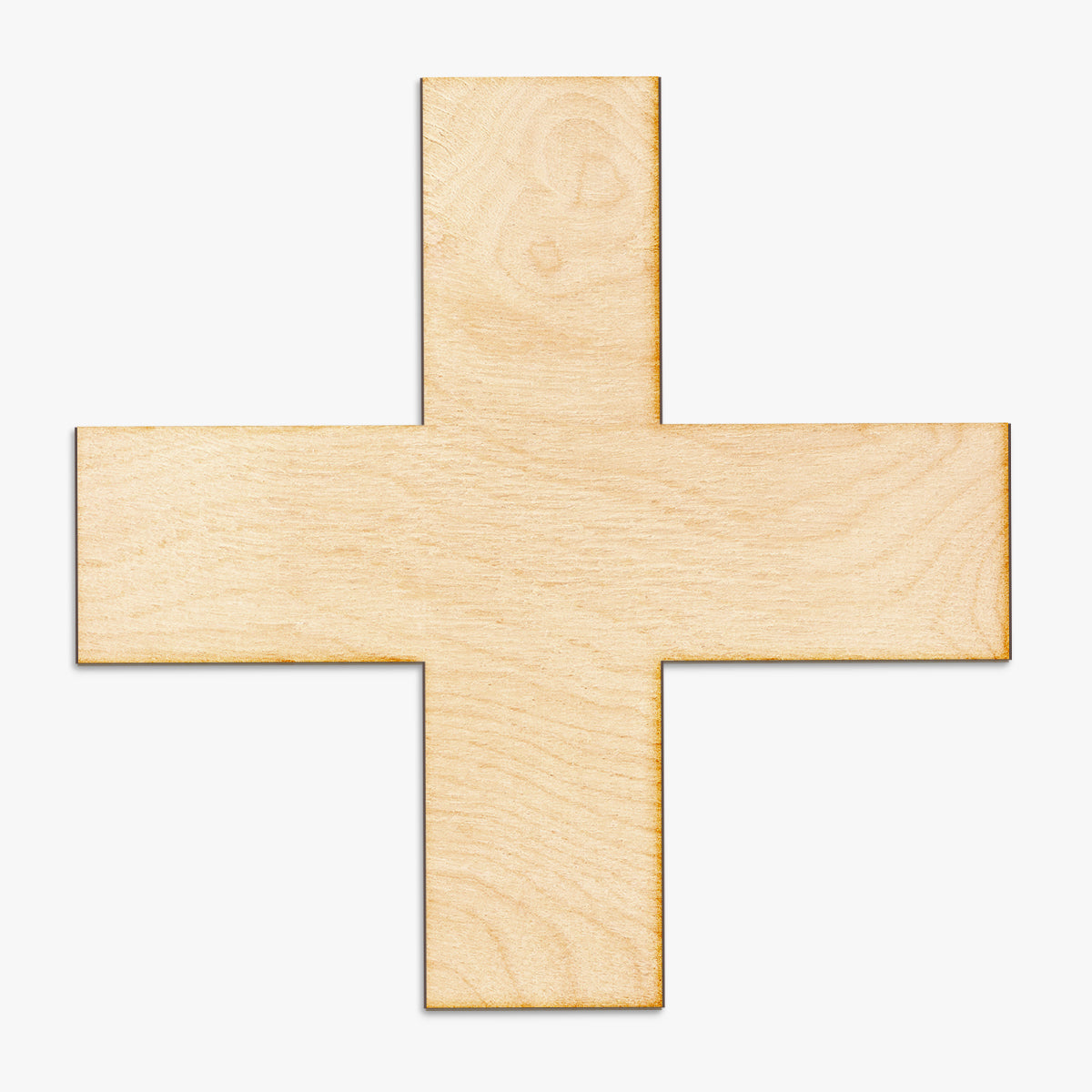 Plus Symbol Cut Wood Sign